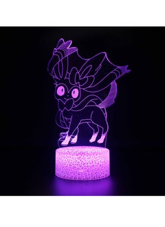 Buy 3D Illusion Go Pokemon Night Light 16 Color Change Decor Lamp Desk Table Night Light Lamp SYLVEON for Kids Children 16 Color Changing with Remote in UAE