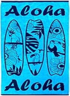 اشتري Signoola Beach Towel 90 x 170 cm Blue Leafs, 100% cotton. في مصر