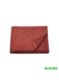 Buy Bath towel brown-red 70x140 cm in Saudi Arabia