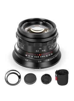 اشتري 35mm F1.4 Full-Frame Manual Focus Lens, Compatible with Sony E-Mount Cameras A7 A7II A7III A7R A7RII A7RIII A7RIV A7S A7SII A7SIII A9 A7C A6400 A6000 A6600 A6100 A6500 A6300 (Black) في الامارات