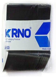 Buy Krno (50) disposable heavy duty plastic fork (black) in Egypt