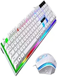 Buy Goolsky G21 Game Luminous Wired USB Mouse and Keyboard Suit With Rainbow Backlight LED Lights Mechanical Keyboard Gaming Mouse in UAE