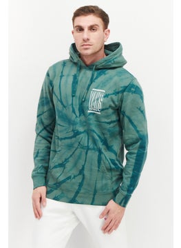 اشتري Men Hooded Tie Dye Long Sleeves Sweatshirt, Green في الامارات