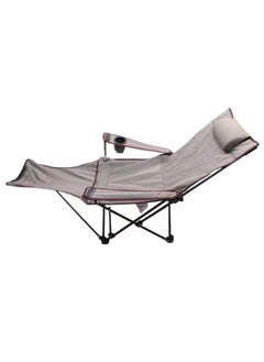 Buy Portable Camping Lounge Chair Oversized Foldin Reclining Camping Chair Portable Recliner With Footrest in UAE