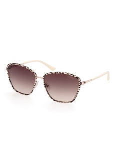 Buy Women's UV Protection Square Shape Metal Sunglasses GU784833F60 - Lens Size: 60 Mm - Gold in UAE