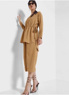 Buy Drawstring Detail Tunic & Pant Set in UAE