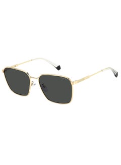 Buy Men Rectangular Sunglasses PLD 4120/G/S/X  GLD CRYST 59 in UAE