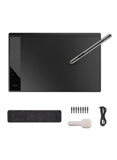 اشتري A30 Graphics Drawing Tablet 10 x 6 Inch Large Active Area Smart Gesture Touch-Control 8192 Levels Pressure Art Graphics Tablet with Battery-free Stylus 8 Pen Nibs في السعودية