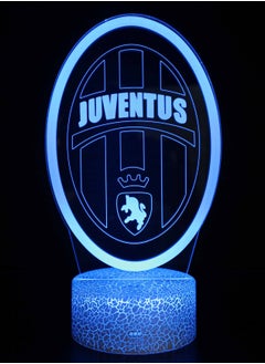 اشتري Five Major League Football Team 3D LED Multicolor Night Light Touch 7/16 Color Remote Control Illusion Light Visual Table Lamp Gift Light Team Juventus في الامارات