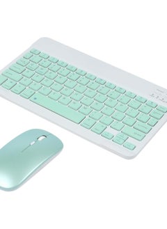 Buy Bluetooth Keyboard and Mouse Combo Ultra-Slim Portable Rechargeable Compact Wireless Mouse Keyboard Set for Pad/iPad Pro/iPad Mini/iPad Air Mac OS,Android green in Saudi Arabia