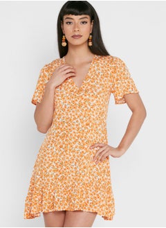 Buy Printed Wrap Dress in Saudi Arabia