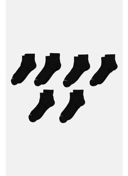 اشتري Men 6 Pair Recycled Cushioned Socks, Black في السعودية