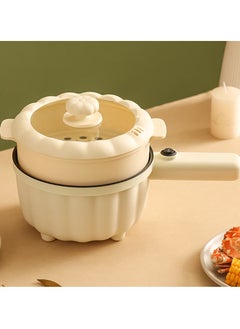 Buy Electric Hot Pot, Plastic and Ceramic Mini Electric Cooker Easy To Clean Long Handle for Office (Green) in UAE