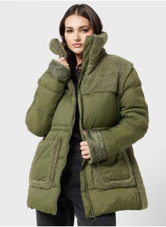 Buy Pocket Detail Puffer Jacket in Saudi Arabia