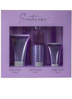 Buy GIFT SET SANTORINI 3PCS LOTION 150g SPLASH 175ml AND HAND CREAM 50g in Egypt