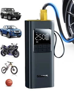 Buy Wireless Car Air Pump Portable Air Compressor for Car Motorcycles Bicycle Electric Tire Inflator with LCD Digital Display in Saudi Arabia