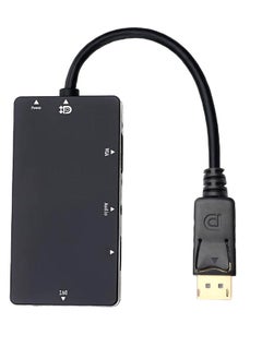 Buy DP To VGA HDMI DVI Audio USB Adapter Cable Black in Saudi Arabia