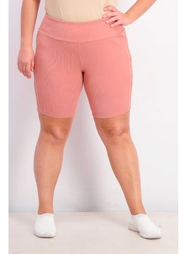 Buy Women Plus Size Short Tight, Ash Pink in UAE