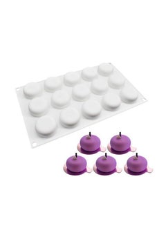 Buy 15 Holes Mousse Mould, Silicone Dessert Moulds for Jelly Pudding, Chocolate Round Shape Mould Silicone Half Ball Sphere Muffin Pastry Tray for Making Chocolate Cake Jelly Dome Mousse Pudding in Saudi Arabia