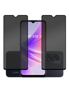 اشتري 2 Pieces Tempered Glass Screen Protector Anti-Spy Privacy  Designed For Oppo K10 5G Full Screen Coverage And Bubble Free في الامارات