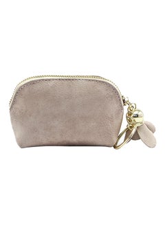 Buy Rose Pendant Detailed Mini Wallet Beige in UAE