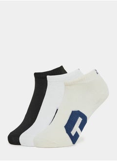 اشتري Pack of 3 - Letter Print Ankle Socks في السعودية