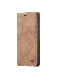 Buy CaseMe Samsung Galaxy S20 Ultra Case Wallet, for Samsung Galaxy S20 Ultra Wallet Case Book Folding Flip Folio Case with Magnetic Kickstand Card Slots Protective Cover - Brown in Egypt