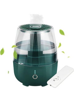 Buy 3-Speeds Double Spray Humidifier Aromatherapy Machine with Remote Control 6.8L Green in Saudi Arabia