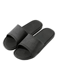 Buy Lightweight Anti-Slip Home Flip Flop Black in Saudi Arabia