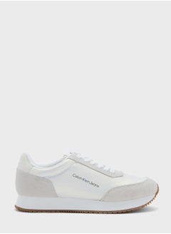 Buy Retro Runner Low Laceup Pearl Sneakers in UAE