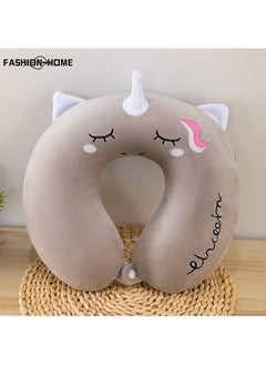 Buy Memory Foam U Shaped Cartoon Headrest Neck Support Pillow in UAE