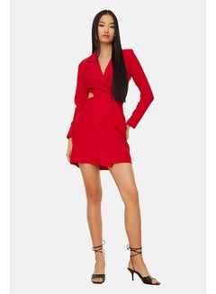 Buy Red Jacket Collar Dress in Egypt