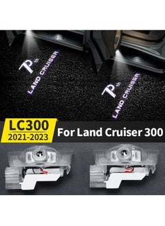 اشتري ضوء جهاز عرض الباب تويوتا لاند كروزر 300 Lc300 2020 2021 2022 2023 الذكرى السبعين مصباح الظل الشبح سوبر مشرق شعار زجاج نينو عدسة شعار جديد في الامارات