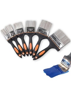 Buy 6Pcs Paint Brushes Set Angled Sash Stain Brushes For Art Barbecues and Home Improvement 6 Sizes in Saudi Arabia