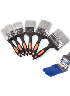 Buy 6Pcs Paint Brushes Set Angled Sash Stain Brushes For Art Barbecues and Home Improvement 6 Sizes in Saudi Arabia