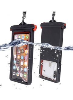 اشتري Waterproof Phone Pouch with Lanyard Cellphone IPX8 Diving Touch Dry Bag Case HD Waterproof dustproof Phone case Compatible for Phones with screens 5.2 - 6.9 inches في السعودية