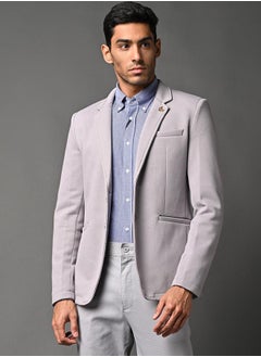 Buy Notch Lapel Single Breasted Blazer with Button Cuff in Saudi Arabia