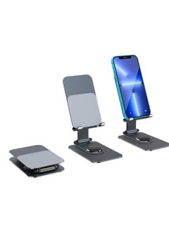 Buy Foldable Desktop Phone Stand, Fully Adjustable Foldable Desktop Stand, Compatible with iPhone 15/14/13/12 Pro Max Plus Mini& All Cell Phones, Pads, Tablets (Grey) in UAE