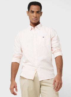 اشتري Thomas Scott Men Orange Smart Slim Fit Opaque Casual Shirt في السعودية
