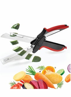 Buy Kitchen Scissor Food Choppers Slicer Cutter With Cutting Board for Picnic BBQ in UAE