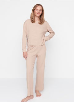 Buy Pajama Set - Beige - Plain in Egypt