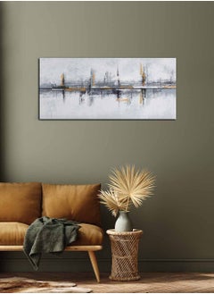 Buy Framed Canvas Wall Art Stretched Over Wooden Frame, Panorama Orientation Abstract Modern Art Painting, For Home, Living Room, Office Décor in Saudi Arabia