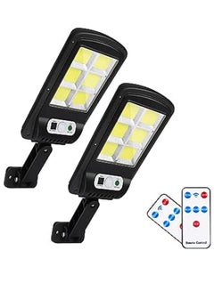 Buy 2 Pack Led Solar Street Lights Outdoor 120 Led Remote Control Solar Parking Lot Lights Wireless Ip65 Motion Sensor Solar Security Wall Light with 3 Modes in Saudi Arabia