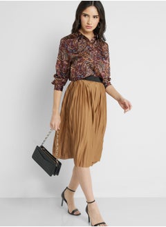 Buy Plisse High Waist Skirt in UAE