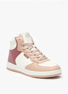 اشتري Women's Panelled High Top Sneakers with Lace-Up Closure في الامارات