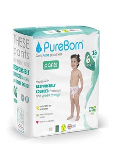 Buy Pure Born Baby Dry Pull Up Diapers. Size -6 18 Pieces in UAE