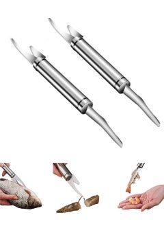 Buy Multifunctional 5 in 1 Fish and Shrimp Knife Set Scaler Remover Peeler Intestine Cleaner Stainless Steel Home Kitchen Tools 2 Pcs in Saudi Arabia