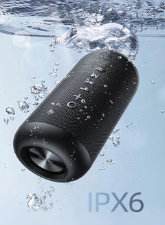 Buy Waterproof  Bluetooth Wireless Speakers Long Endurance IPX6 Waterproof TF Card AUX Portable Outdoor Speaker Black in UAE