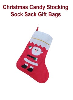 اشتري Christmas Stocking Candy Socks Pullover Knitted Sock Sacks Red في الامارات