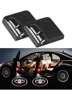 Buy 2 Pieces LED Car Door Toyota Logo Projector Shadow Light Set NO: 25 in UAE